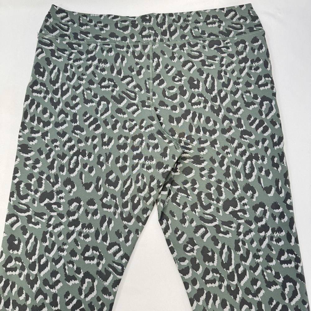 Aerie Offline‎ Green Leopard Animal Print Stretch Joggers Women's Size XXL - Picture 4 of 11